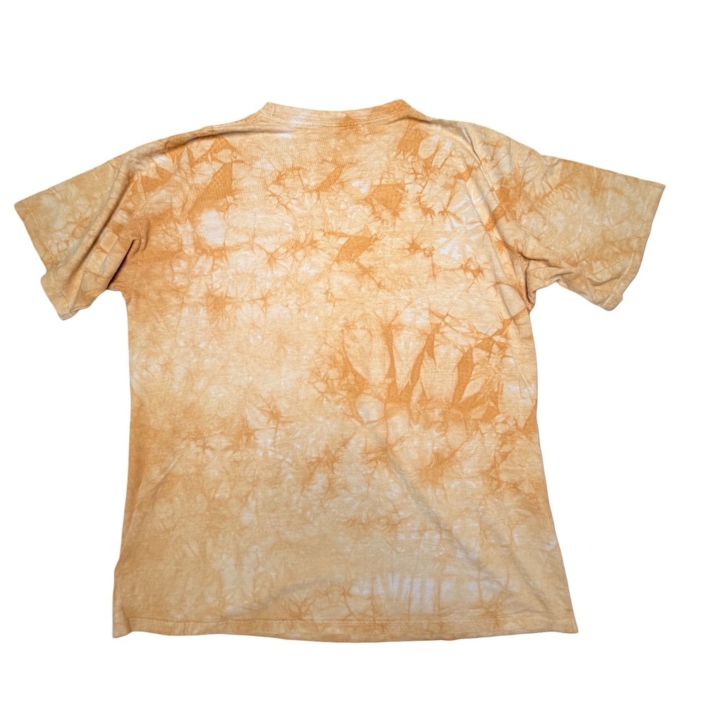 Vintage Y2K Liquid Blue Lion Tie Dye Large Shirt Yellow MGM Grand Vegas Cotton - Picture 5 of 9
